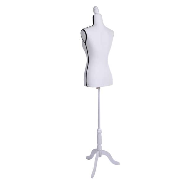Karl home White Female Pinnable Mannequin Body Torso with Tripod Base Stand