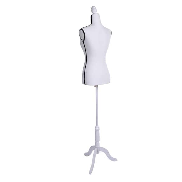 Female Dress Form Pinnable Mannequin Body Torso with Tripod Base Stand