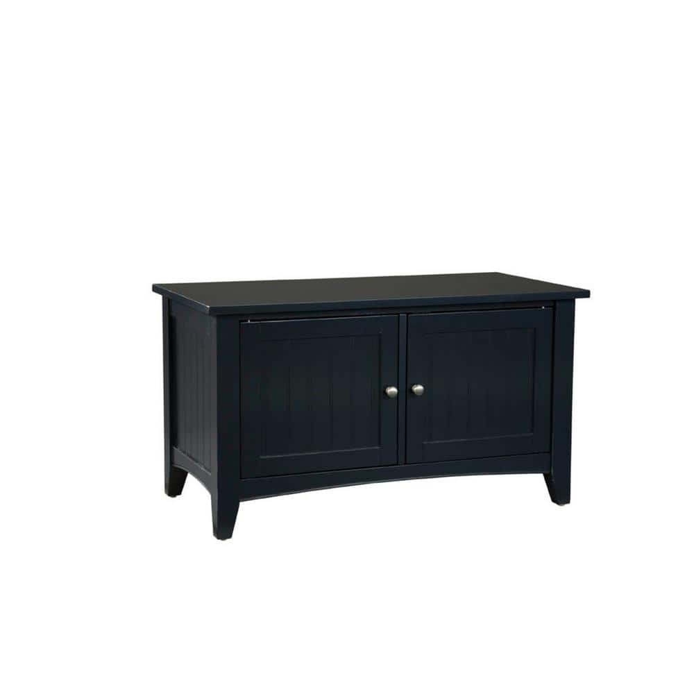 Charcoal Gray Shaker Cottage Hall Tree with Dual Storage