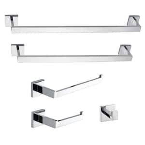 Markus 5-Piece Bath Hardware Set with Mounting Hardware in Polished Chrome