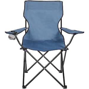 Basic Size Blue Metal Folding Chair