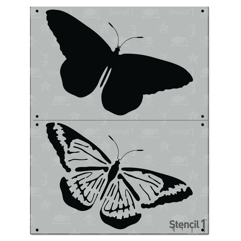 Garden Butterfly Stencil 1