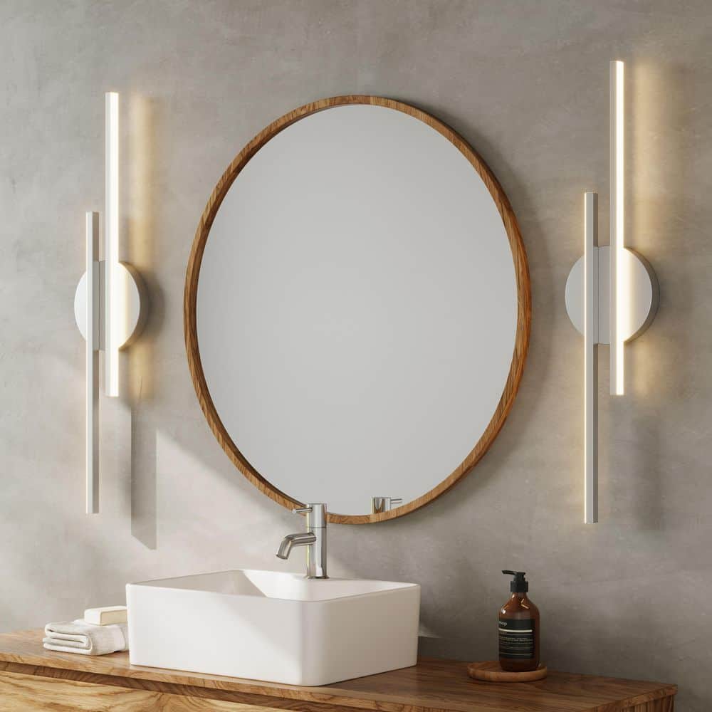 21.5 in. 2-Light Silver Bathroom LED Vanity Light Bar Dimmable Sconces Wall Lighting for Mirrors(2-Pack) price history on PriceWatchPro
