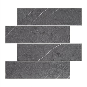 Dark Grey Granite 10.83 in. x 11.81 in. SPC Peel and Stick Backsplash Tile (0.9 sq. ft./pack)