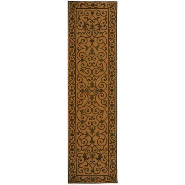 SAFAVIEH Chelsea Yellow/Light Green 3 ft. x 12 ft. Border Runner Rug