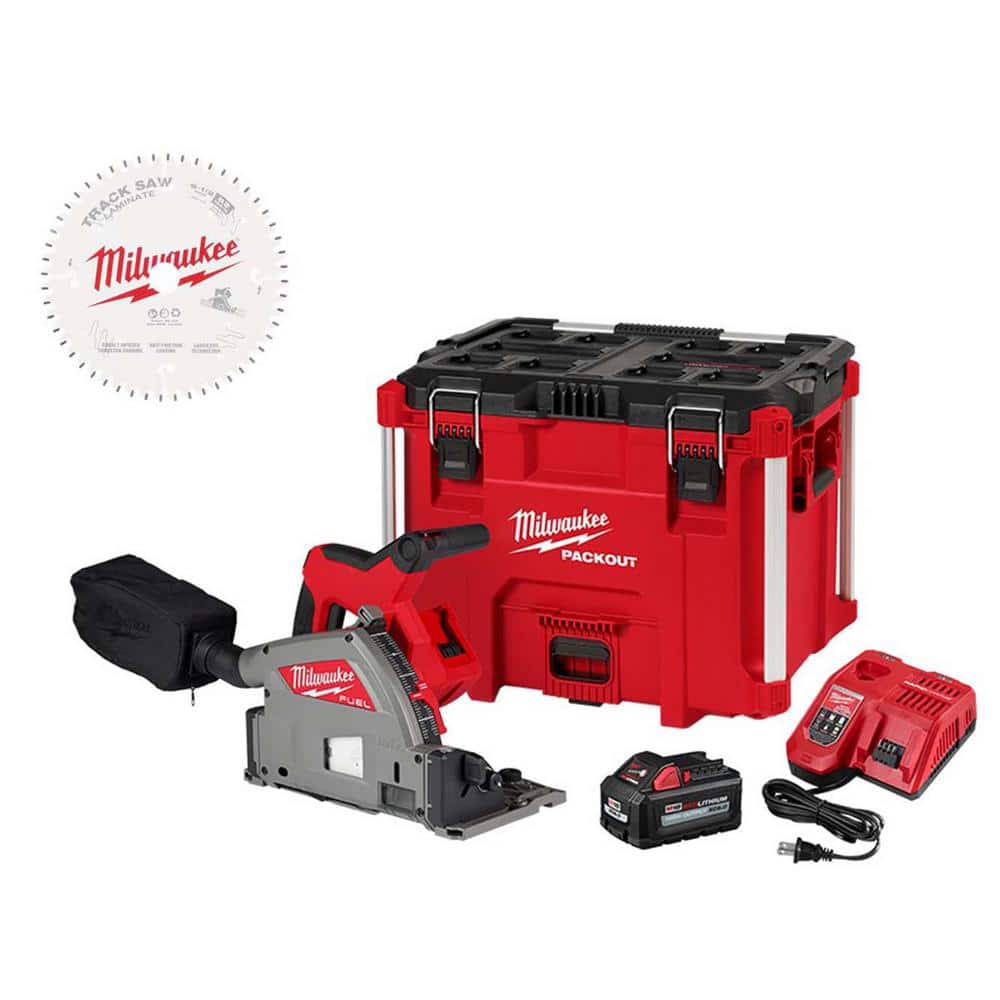 Milwaukee M18 FUEL 18V Lithium-Ion Brushless Cordless 6-1/2 in. Plunge  Track Saw Combo Kit W/Carbide Laminate Track Saw Blade 2831-21-48-40-0643  The Home Depot