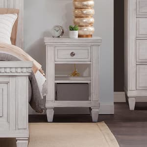 Salter Path Oyster White 1-drawer 20 in. W Nightstand