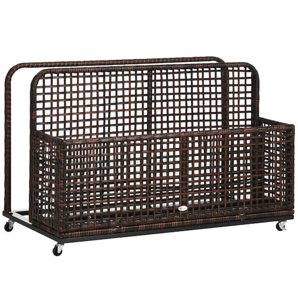 30 Gal. Coffee Brown Rattan Deck Box