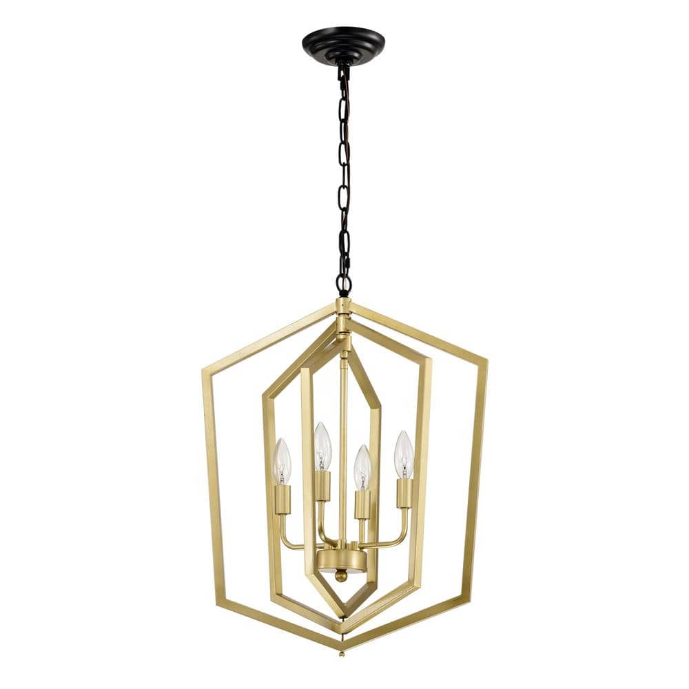 4-Light Gold Geometric Chandelier, Rotatable Adjustable Hanging Light, Mid-Century Modern Fixture forDining Room price history on PriceWatchPro