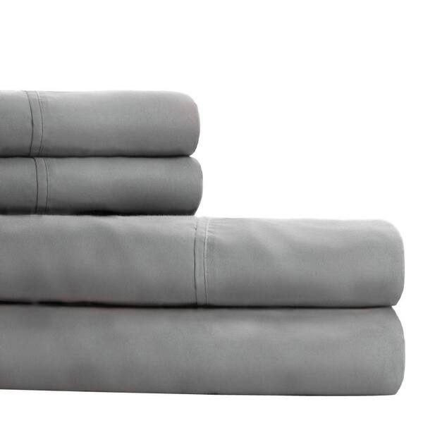 Lavish Home Silver 300 Count Egyptian Cotton Queen Sheet Set (4-Piece)