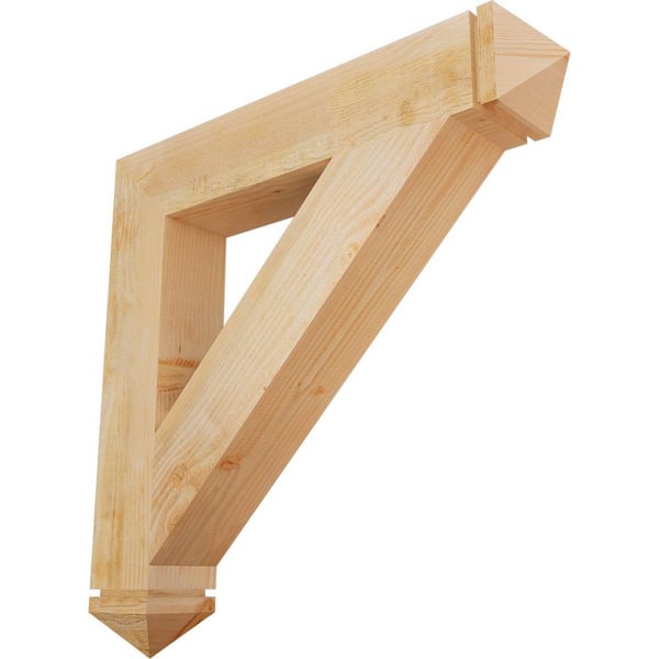 Ekena Millwork 6 in. x 36 in. x 36 in. Douglas Fir Traditional Arts and Crafts Rough Sawn Bracket