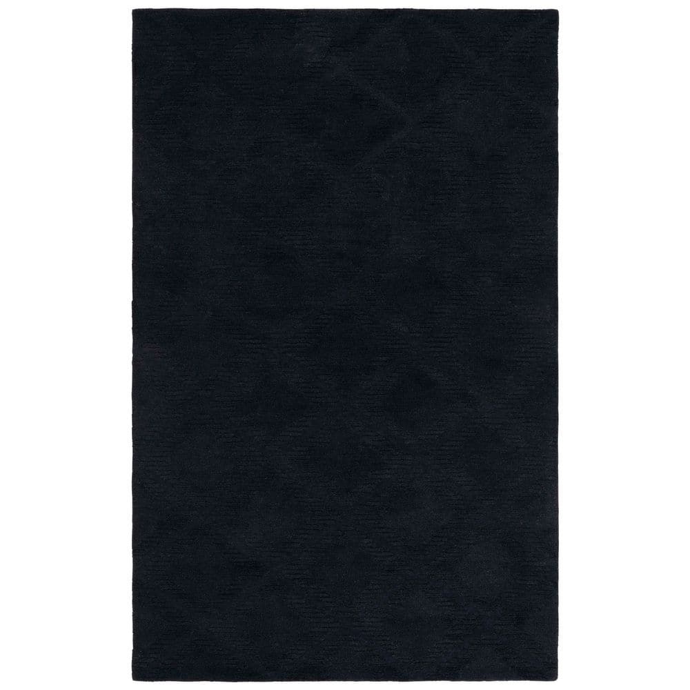 SAFAVIEH Rodeo Drive 5 ft. x 8 ft. Black Solid Diamond Area Rug RD676Z ...
