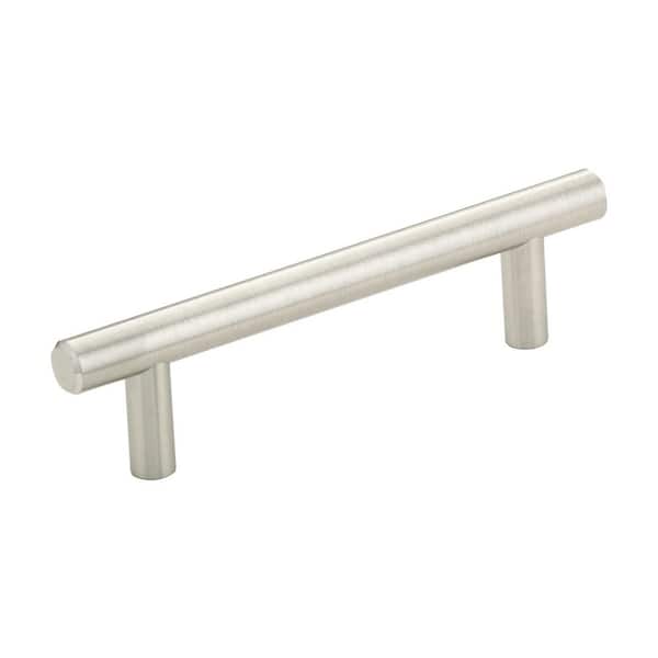 Richelieu Hardware Roosevelt Collection 3 3/4 in. (96 mm) Brushed Nickel Modern Cabinet Bar Pull