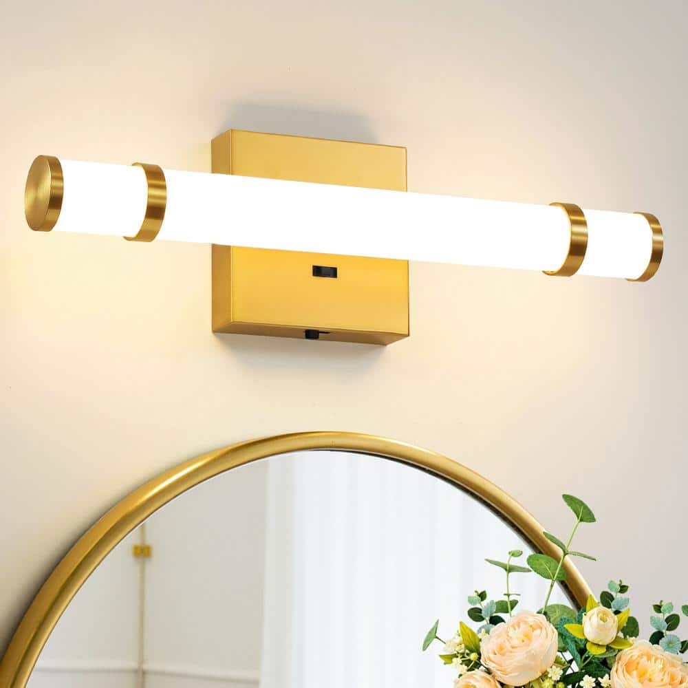 16 In. 1-Light Modern Gold Dimmable LED Bathroom Vanity Light, 5CCT Selectable (2800K-6000K) price history on PriceWatchPro