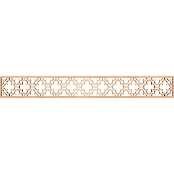 Chicago Fretwork 0.375 in. D x 46.5 in. W x 6 in. L Hickory Wood Panel Moulding