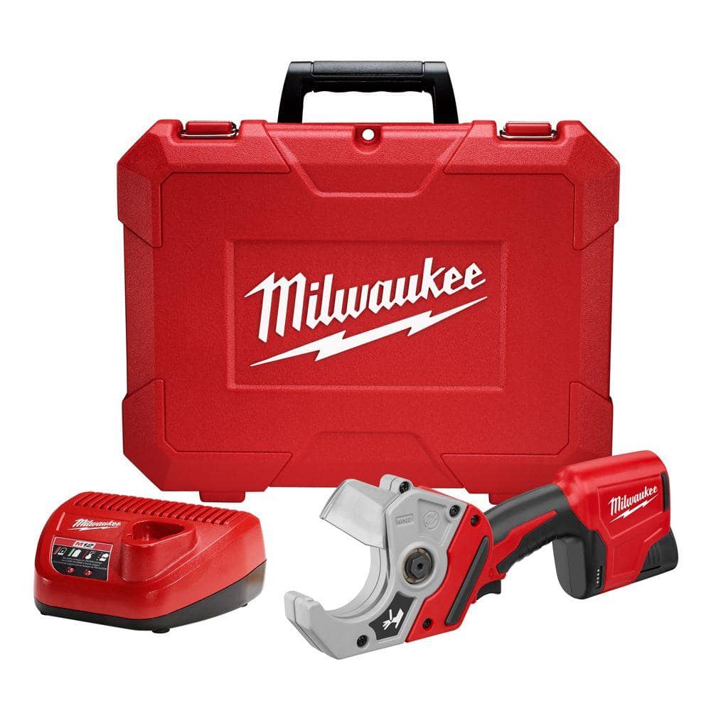 Milwaukee M12 12V Lithium-Ion Cordless PVC Shear Kit with One 1.5 Ah  Battery, Charger and Hard Case 2470-21 The Home Depot