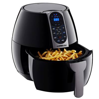 3.7 Qt. Black Air Fryer with 8-Cook Presets