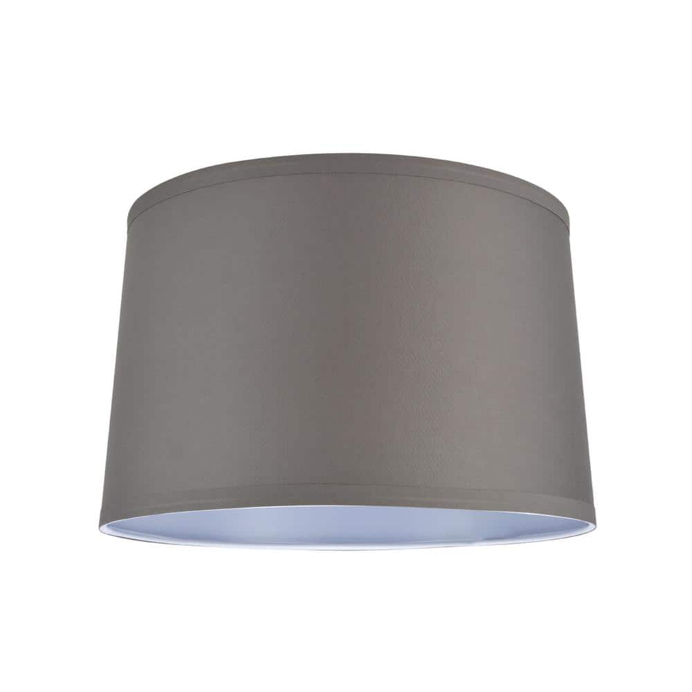 Gray Cotton Empire Lamp Shade with Spider Fitter