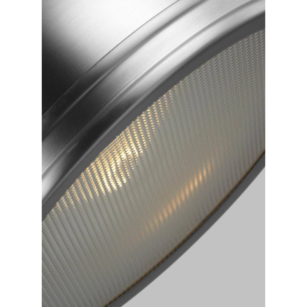 Brushed Nickel Single Light Dome Pendant with Clear Glass Shade
