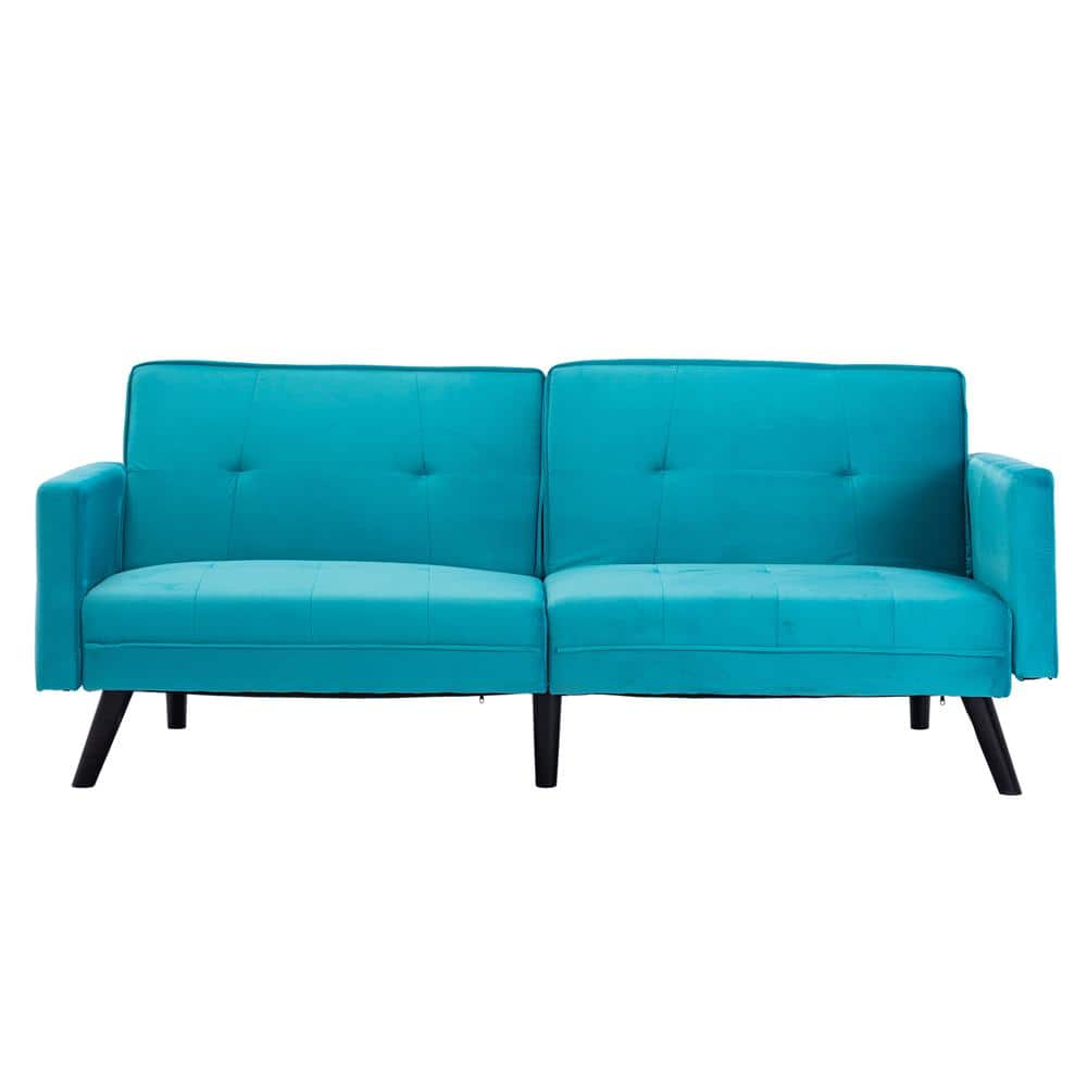 78.74 in. Blue Velvet 2-Seats Accent Loveseats for Living Room