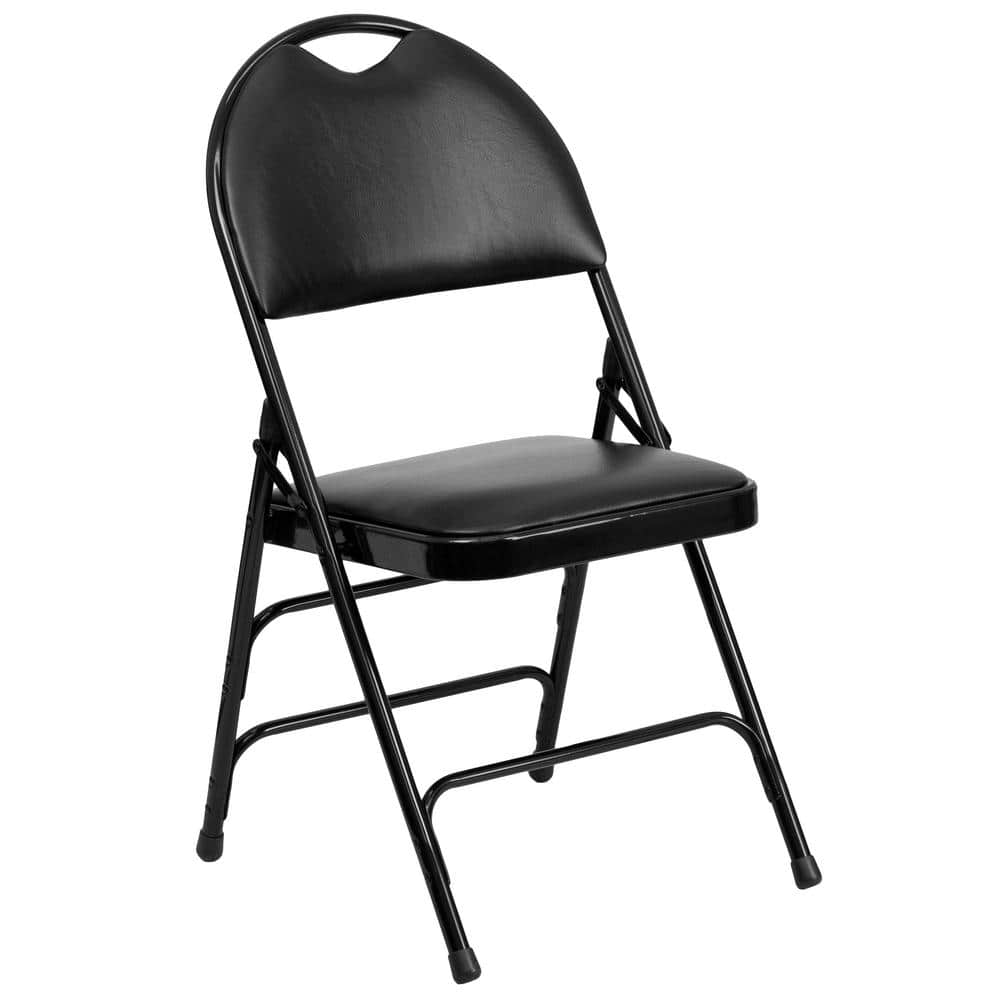 Black metal folding deals chairs