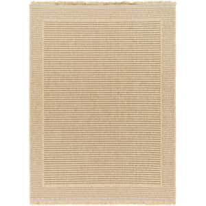 Mirage Tan Border 4 ft. x 6 ft. Indoor/Outdoor Area Rug