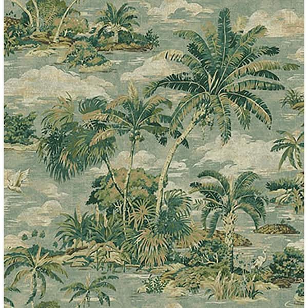 Scenic Beauty Island Toile Dusk Vinyl Peel and Stick Wallpaper Roll (Covers 30.75 sq. ft. )