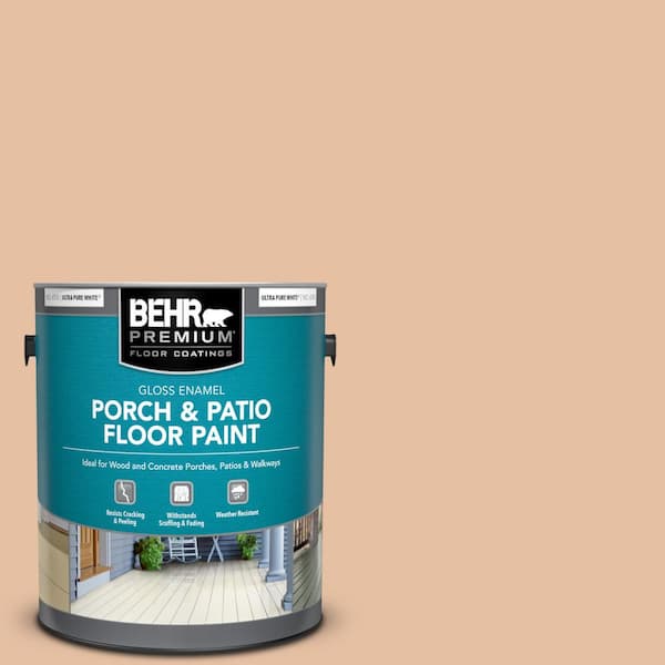 BEHR PREMIUM 1 gal. #BIC-01 Fabulous Fawn Gloss Enamel Interior/Exterior Porch and Patio Floor Paint