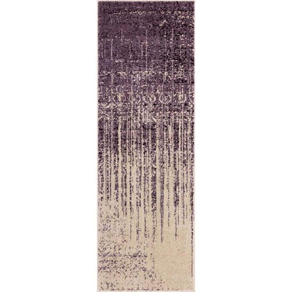 Del Mar Jennifer Purple 2' 2 x 6' 0 Runner Rug