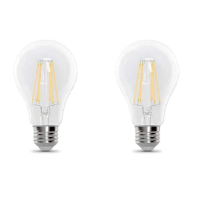 Non-Dimmable Soft White 6 Pack 6-Pack Asencia AN-03660 40 Watt Equivalent A19 General Purpose LED Light Bulb 2700K 