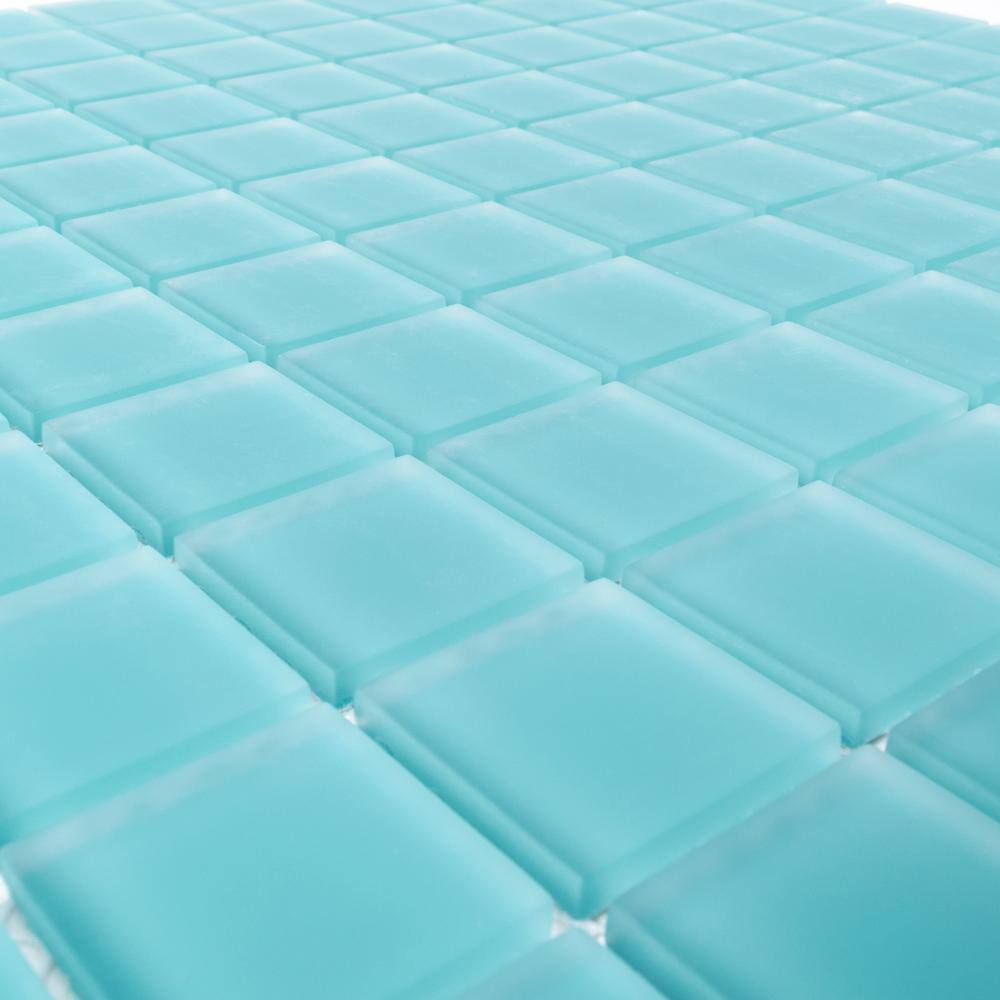 Aqua 4x4 Matte Glass Mosaic Tile for Kitchen and Bathroom