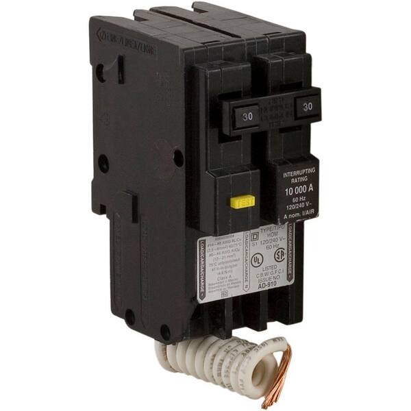 Square D HOM230GFIC 30 Amp Miniature Circuit Breaker – 120/240V, 2-Pole GFCI
