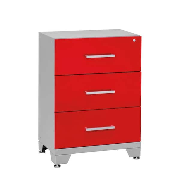 NewAge Products Performance 24 in. W x 33 in. H x 16 in. D 3-Drawer Steel Tool Chest in Red