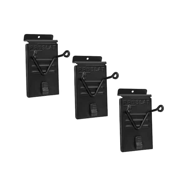 15 lb. Load Capacity Stealth Coat Hook in Black (3-Pack)