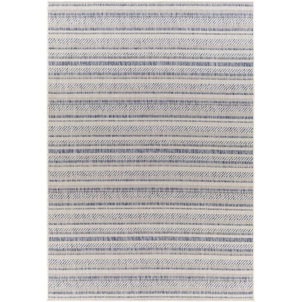 Livabliss Llyr Blue 5 ft. x 8 ft. Global Indoor/Outdoor Area Rug