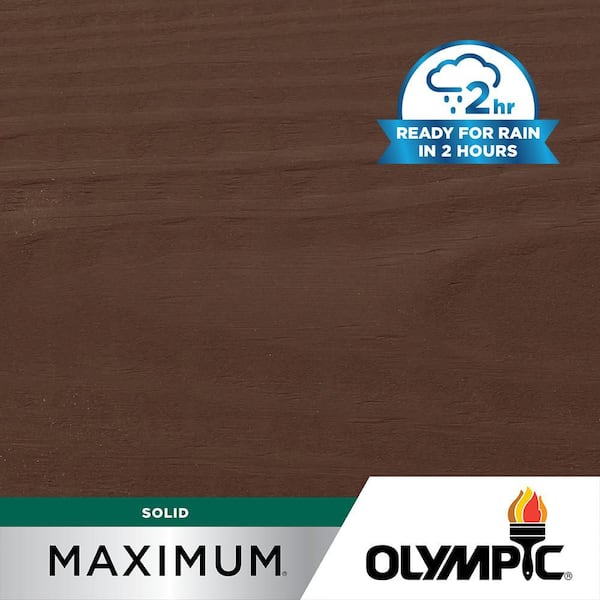 Olympic Maximum 1 gal. SC-1044 Mahogany Solid Color Exterior Stain and Sealer in One