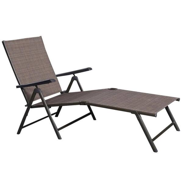 Unbranded 1-Piece Steel Pool Chair Recliner Outdoor Chaise Lounge