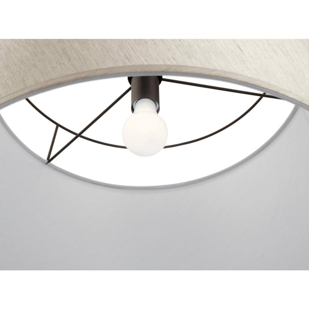 Marika 22" Bronze Pendant Light with Fabric Shade