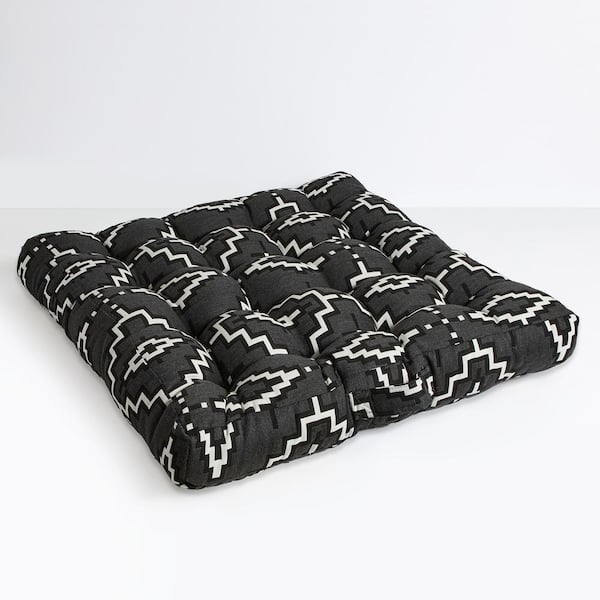 SORRA HOME Sorra Home 38 x 38 x 5 Deep Seating Outdoor Floor Cushion in Kiva Steps Classic