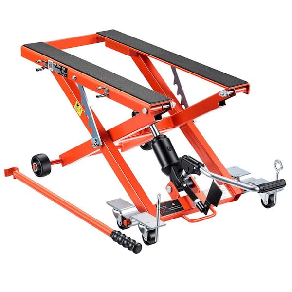 VEVOR 1100 lbs. Hydraulic Motorcycle Lift Jack, Portable Scissor