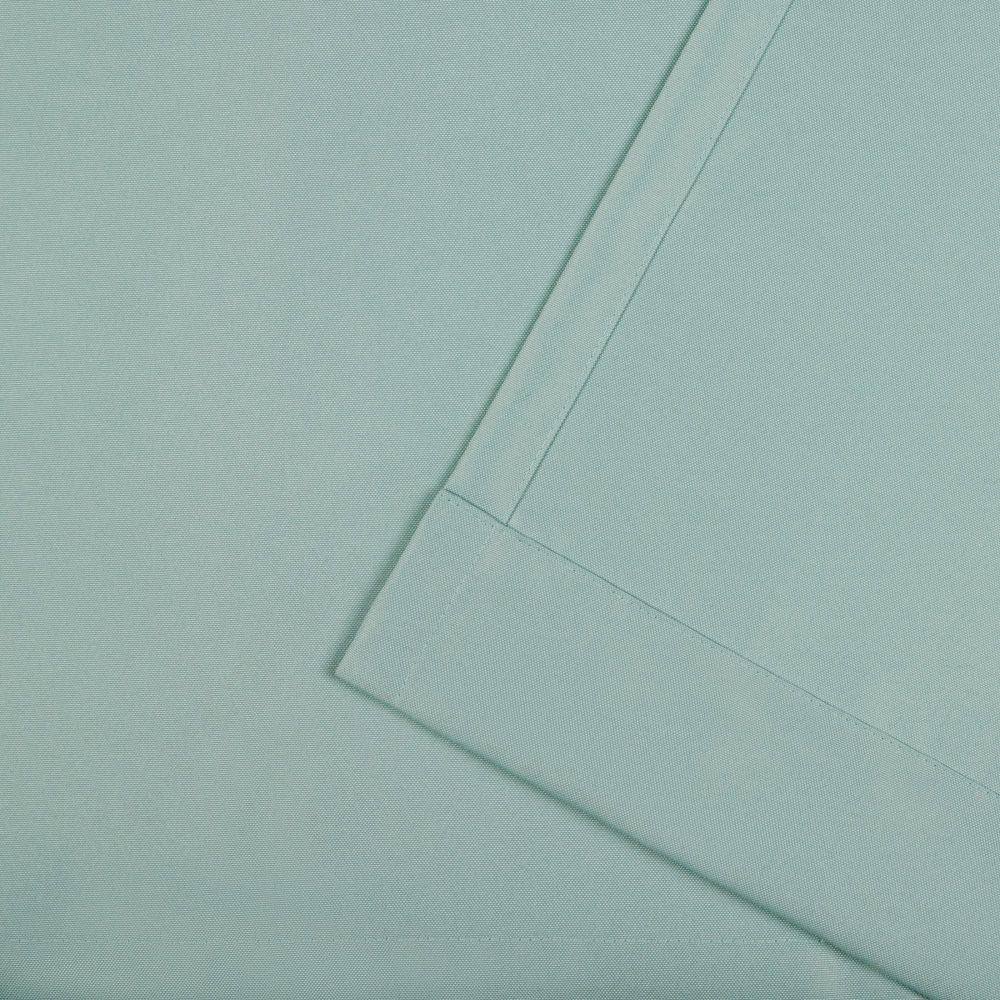 Spa Blue Polyester Light-Filtering Grommet Curtain Panels, Set of 2