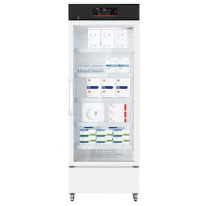 26 in. Commercial Medical Refrigerator with Lock for Pharmacy with Backup Battery and Alarm 15 cu. ft. in White