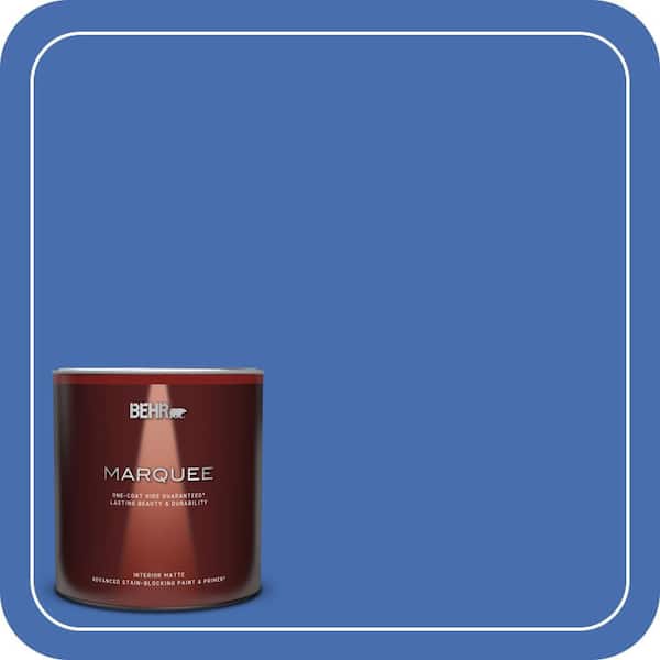 BEHR MARQUEE 1 qt. #PPU15-05 New Age Blue One-Coat Hide Matte Interior Paint & Primer