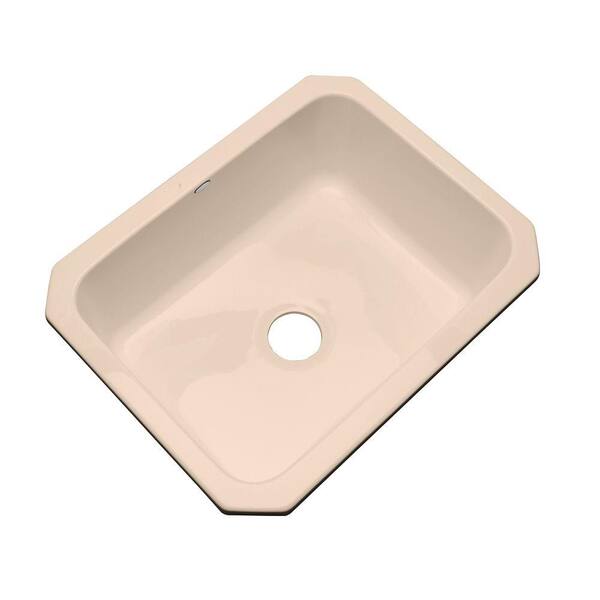 Thermocast Inverness Undermount Acrylic 25 in. Single Bowl Kitchen Sink in Peach Bisque