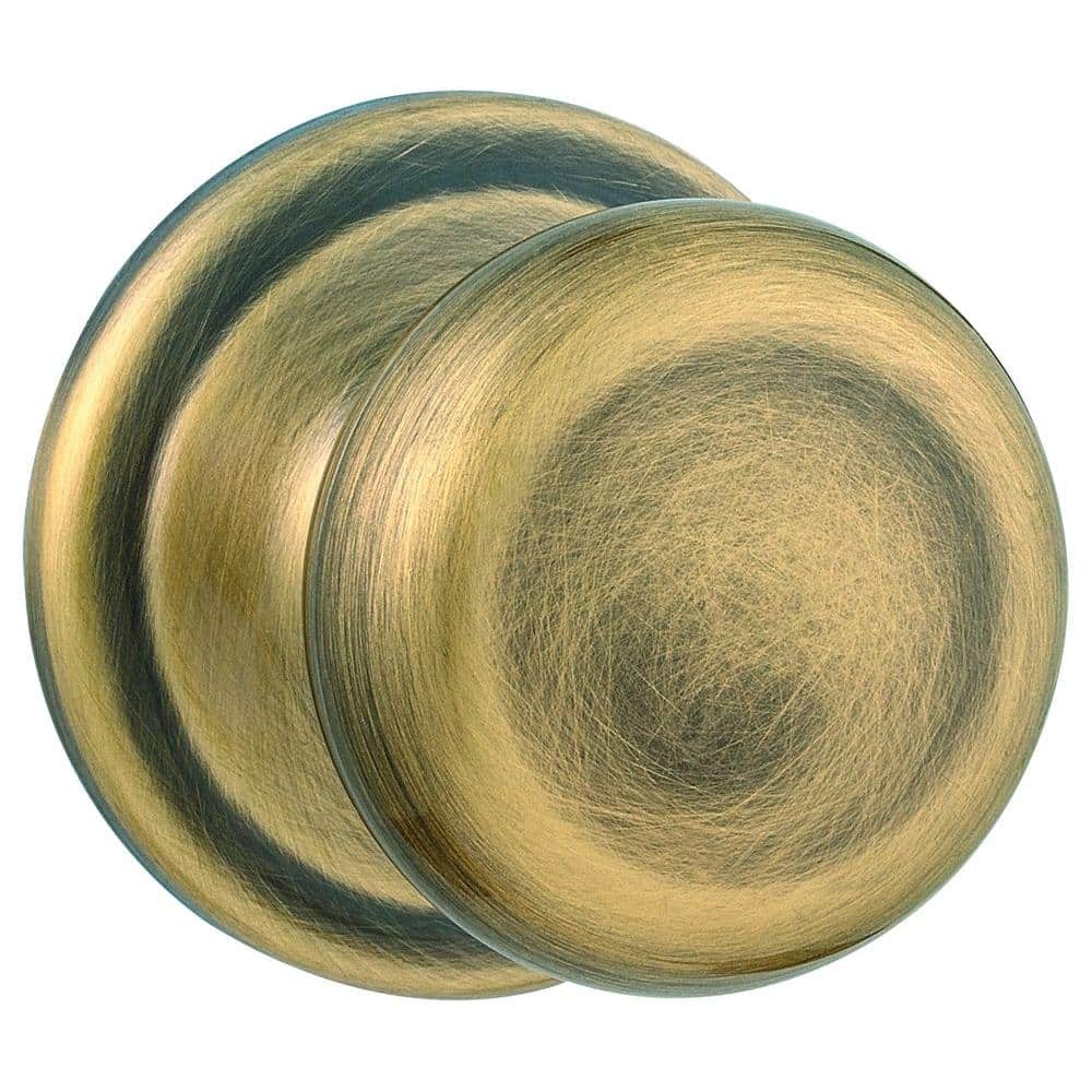 UPC 883351469098 product image for Juno Antique Brass Privacy Bed/Bath Hall/Closet Door Knob with Microban Antimicr | upcitemdb.com