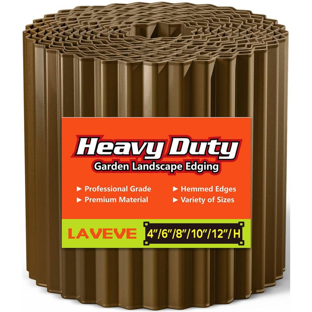 6 x 20 Brown Corrugated Metal Garden Edging Landscape Edging Border for
