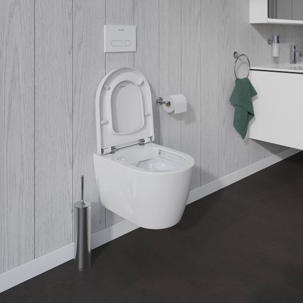 Duravit ME by Starck Elongated Toilet Bowl Only in White with 