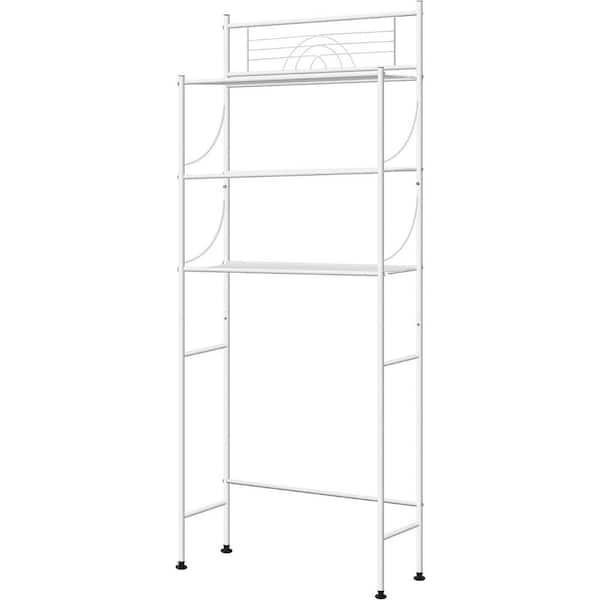 26.7 in. W x 64.4 in. H x 9.5 in. D Metal Rectangular Shelf in White