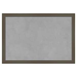 Svelte Clay Grey 19 in. x 13 in Framed Magnetic Board