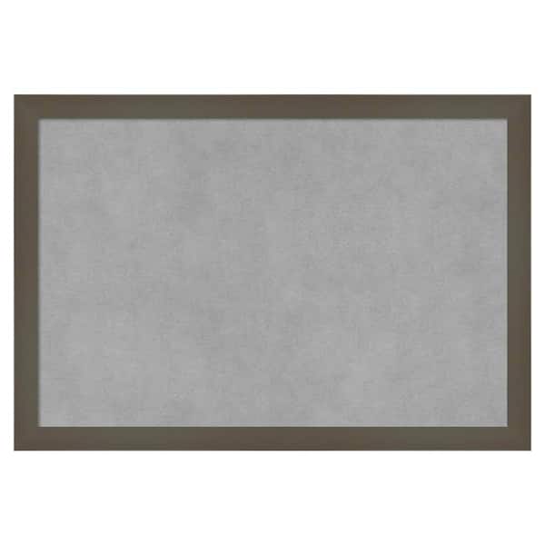 Amanti Art Svelte Clay Grey 19 in. x 13 in Framed Magnetic Board